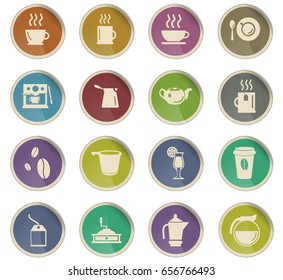 cafe vector icons for user interface design