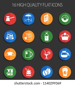 cafe vector icons for web and user interface design