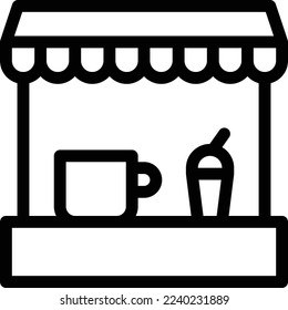 cafe Vector illustration on a transparent background. Premium quality symmbols. Thin line vector icons for concept and graphic design.