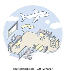 A cafe with a view of airplanes.
Watch the sky while you work.