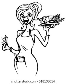 cafe waiter bird