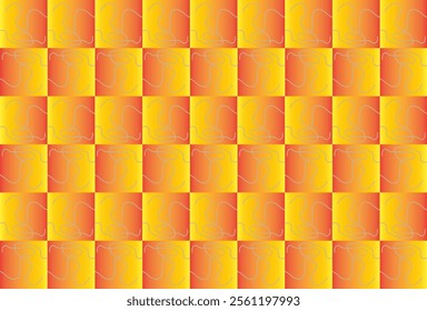  Cafe Wall Illusion with Orange Gradient Bricks