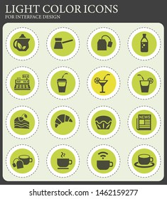 cafe web icons for user interface design