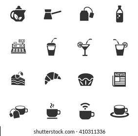 cafe web icons for user interface design