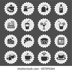 cafe web icons for user interface design