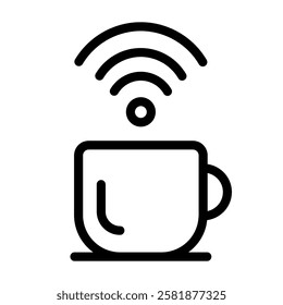 Cafe WiFi Icon for Cafe Coffee Restaurant