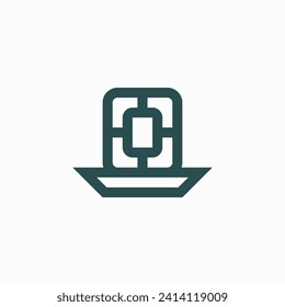 Cafe window logo. Modern style cafe logo, abstract and simple