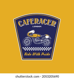Caferacer Motorcycle Garage Club Logo Badge