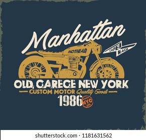 Caferacer. motorcycle. motorcycle tee print. 