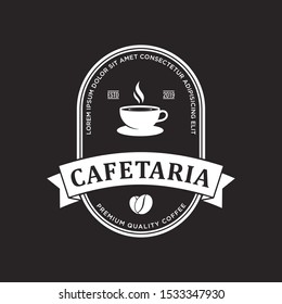 cafetaria coffee logo inspiration.flat design.vector illustration concept