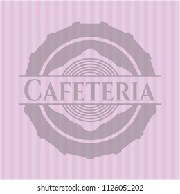 Cafeteria badge with pink background