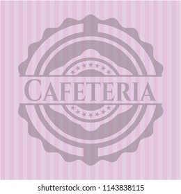 Cafeteria badge with pink background