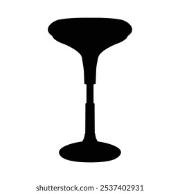 Cafeteria Bar Stool Chair silhouette vector illustration