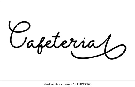 Cafeteria Black Script Hand Written Thin Stock Vector (Royalty Free)  1813820390 | Shutterstock