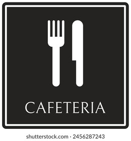 Cafeteria directional sign and labels