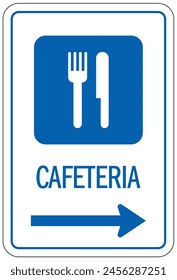 Cafeteria directional sign and labels