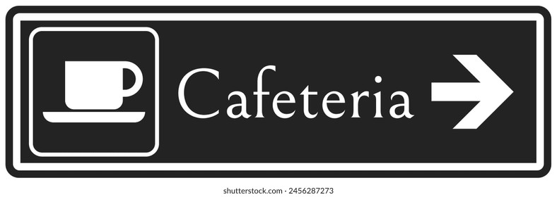 Cafeteria directional sign and labels