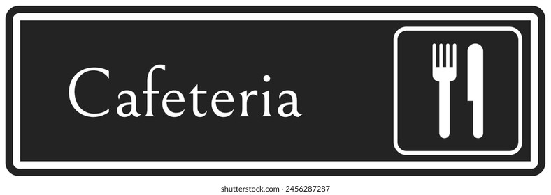 Cafeteria directional sign and labels