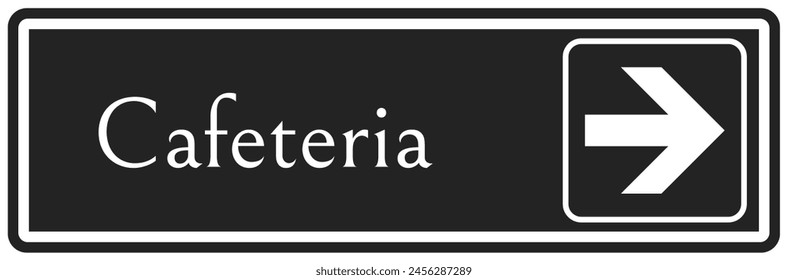 Cafeteria Wegweiser und Etiketten