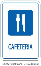 Cafeteria directional sign and labels