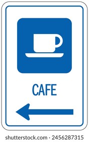 Cafeteria directional sign and labels