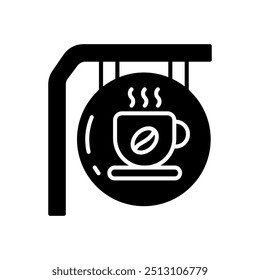 Cafeteria Glyphe Symbol, Vektorgrafik
