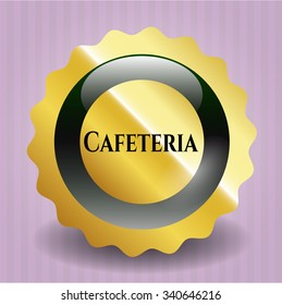 Goldglänzendes Cafeteria-Emblem