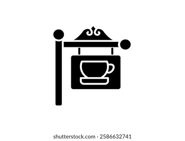 Cafeteria icon designed in a line style on white background.