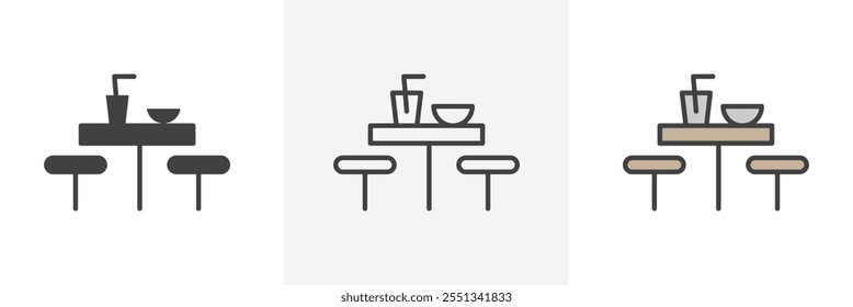 Cafeteria icon pack. Vector illustration. EPS10