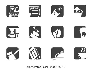 Cafeteria icon set for your design. vector icons