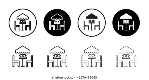 Cafeteria icon Thin line art collection