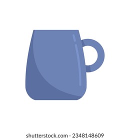 Cafeteria mug icon flat vector. Hot cup. Drink mug isolated