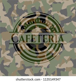 Cafeteria on camouflaged pattern