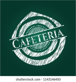 Cafeteria on chalkboard