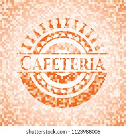 Cafeteria orange mosaic emblem