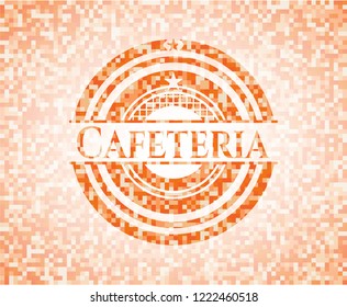 Cafeteria orange mosaic emblem