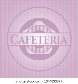 Cafeteria pink emblem. Retro