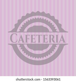 Cafeteria pink emblem. Retro. Vector Illustration. Detailed.