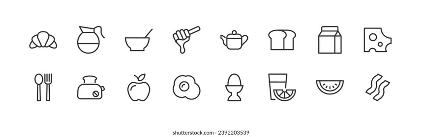 cafeteria premium line icons. Pack of outline objects for web and UIUX design. Icon collection