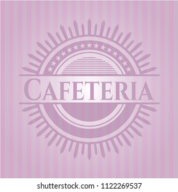 Cafeteria retro pink emblem