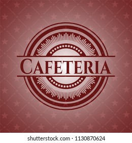 Cafeteria retro red emblem