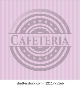 Cafeteria retro style pink emblem