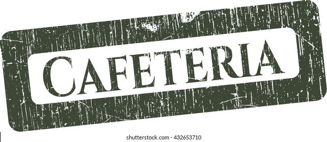 Cafeteria rubber grunge texture stamp