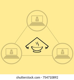 Cafeteria, vector icon