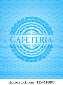Cafeteria water concept emblem background.