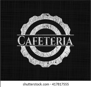 Cafeteria written with chalkboard texture