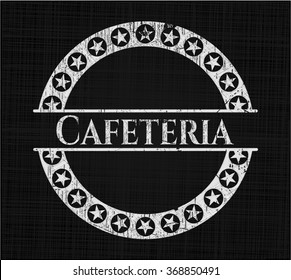 Cafetería escrita en la pizarra