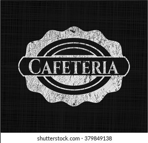 Cafeteria written on a blackboard