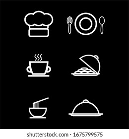 Cafe-themed flat designs, simple flat designs, also suitable for minimalist logos