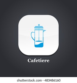 cafetiere blue icon